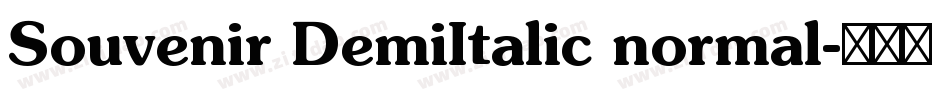 Souvenir DemiItalic normal字体转换